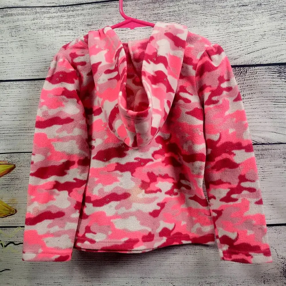 Jumping Beans Girl's Hooded‎ Jacket Pink Camo Size 5